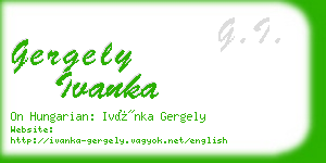 gergely ivanka business card